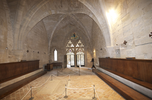 Sala capitular desde el fondo de Vallbona